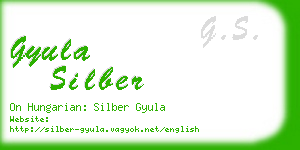 gyula silber business card